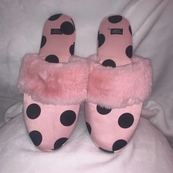 Pink and black Slippers, size large - Picture 1 of 6